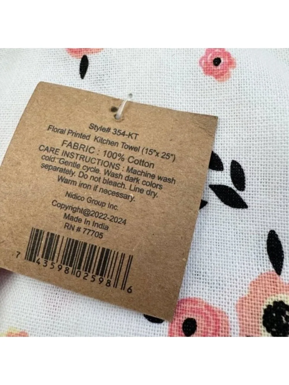 Set of 2 Kitchen Towel flower print